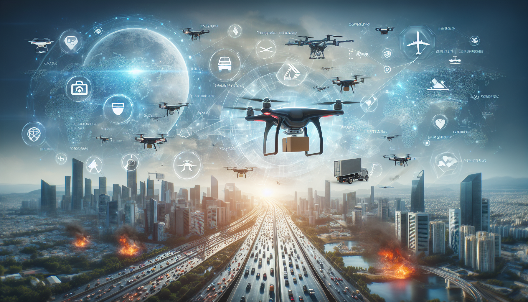 تكنولوجيا الطائرات بدون طيار ومستقبل النقل الجوي الذكي